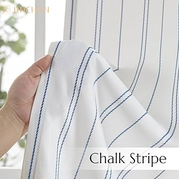 Amazon.com: jinchan Blue and White Striped Curtains 63 Inch